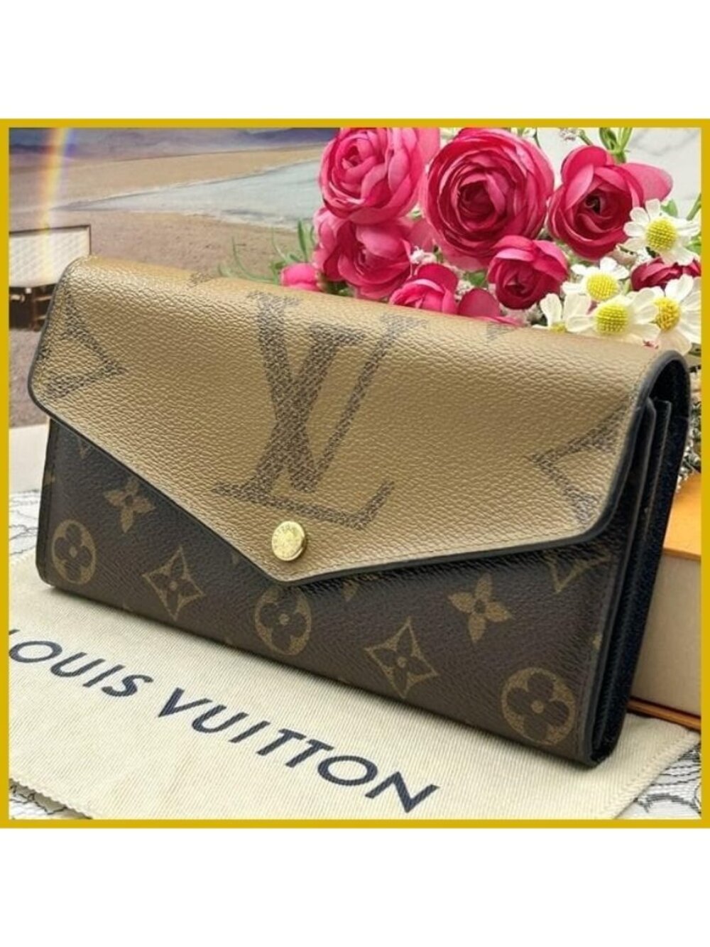 Louis Vuitton Portefeuille Sarah Giant Reverse Wallet